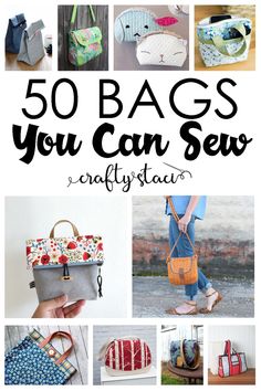 the cover of 50 bags you can sew, with images of different purses