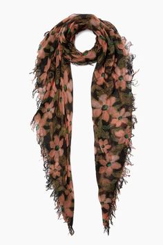 Made from our signature blend of cashmere and silk this scarf sports a bold floral print. Super soft and lightweight with a fringed trim, it's perfect for year-round wear.70% Cashmere, 30% Silk.58" x 62"Woven in Inner Mongolia. Green Meadow, Bold Floral Print, Inner Mongolia, Making Things, Floral Scarf, Chan Luu, Vibrant Green, Mongolia, Abstract Floral