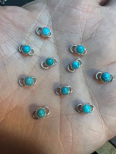 4mm turquoise and sterling silver permanent jewelry charm.  Stones vary but are all similar.  listing for 3 connectors. Turquoise Sterling Silver Jewelry With Charms, Permanent Jewelry, Prescott Az, Single Stone, Genuine Turquoise, Charm Jewelry, Turquoise, Sterling Silver, Stone