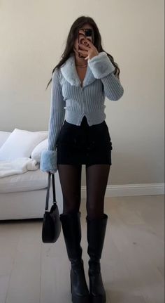 00s Mode, Adrette Outfits, Rok Mini, Fest Outfits, Looks Pinterest, Cold Outfits, Skirt Mini, Fashion 2024, Mode Inspo