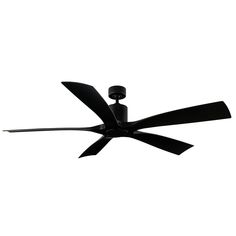 a black ceiling fan against a white background with the blades still attached to it's blades