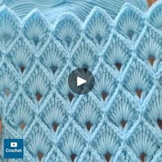 the video is showing how to crochet