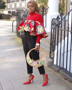 Chic Outfit from Vivienne Ajoku (@vienstylez) with La Redoute Collections Sweaters, Pull & Bear Jeans, Esprit Pants, Public Desire Shoes Pull Bear Jeans, Public Desire Shoes, Pull And Bear Jeans, Public Desire, African Print