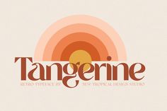 the logo for tangerine is shown in brown and orange colors on a white background