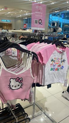 hello kitty shirts are on display in the store