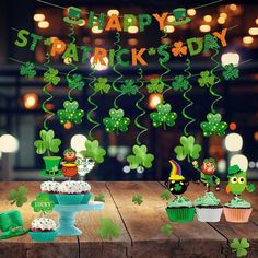 stpatricksday stpatrickdecor homedecor partydecor themedpartydecor partydecorations stpatrickday Saint Patrick Party, Good Luck To You, Happy St Patricks Day, Saint Patrick, For Your Party, Cupcake Toppers, St Patrick