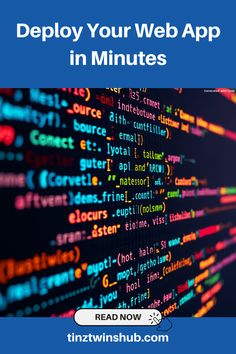 the cover of deploy your web app in minutes, with text overlaying it