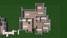 the layout of a floor plan for a house