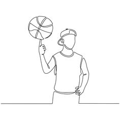 a man holding a basketball in his hand