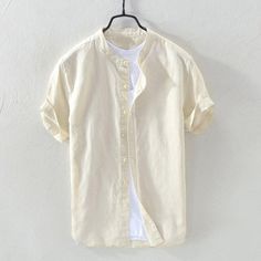 ` Man Shirt, Linnet, Loose Tops, Beach Shirts, Casual Blouse, Cotton Blouses, Mandarin Collar, Collar Shirts, Linen Shirt