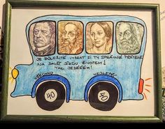 a drawing of three people in a bus with the words, to describe what it means