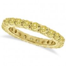 Fancy Yellow Diamond Eternity Ring Anniversary Band 14k Gold (1.07ct) Eternity Band With Engagement Ring, Fancy Yellow Engagement Ring, Colored Diamond Rings, Diamond Eternity Ring, Yellow Engagement Rings, Fancy Yellow Diamond, Wedding Rings Halo, Gold Filled Ring, Wedding Rings Unique