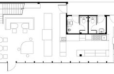 the floor plan for an office with two desks and one living room in it