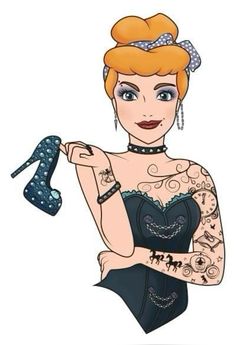 Punk Disney Characters, Princess Vector