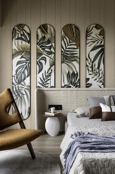 Tropical Interior Design Bedroom, Concept For Interior Design, Modern Minimal Bedroom Design, Bedroom Design Elegant, Apartment Bedroom Interior, Wallpaper Bedroom Design, Modern Tropical Interior, Decorations Drawing, 2023 Home Interior