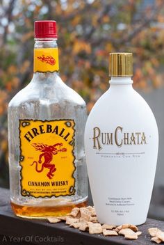 two bottles of rumchata next to each other