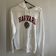 Never Worn Tags On White Harvard Hoodie Grey Zip Hoodie, Sweatshirts Hoodie Women, Funnel Neck Sweatshirt, Champion Pullover, Zip Coat, Fleece Jacket Womens, Cowl Neck Sweatshirt, Turtleneck Sweatshirt