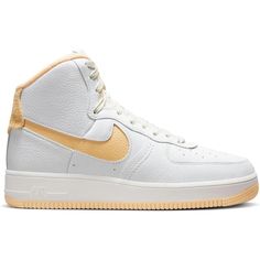 Nike Air Force 1 High Sculpt White Pale Vanilla Women's Size 8 New In Box Smoke-Free And Pet-Free Environment Yellow Synthetic Basketball Shoes With Laces, Yellow Synthetic Basketball Shoes, Nike Yellow Basketball Shoes With Gum Sole, Casual Yellow High-top Nike Air Force 1, Yellow Synthetic High-top Sneakers With Round Toe, Nike Air Force 1 Yellow With Boost Midsole, Nike Air Force 1 Yellow Casual Shoes, Casual Nike Air Force 1 In Yellow, Nike Yellow Leather High-top Sneakers