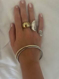 Mixed Gold And Silver Jewelry, Gold And Silver Jewelry Together, Gold And Silver Ring, Silver And Gold Jewellery, Silver And Gold Jewelry, Mixed Metal Rings, Gold And Silver Jewelry, Silver Gold Jewelry, My Pics