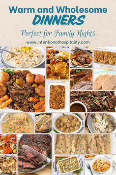 A variety of comforting family dinner recipes, from creamy chicken dishes, hearty beef roasts, casseroles, and more.