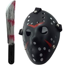 PRICES MAY VARY. This Wen XinRong hockey mask is made of Environmental Friendly PVC and is non-toxic.The Halloween machete prop is approximately 15.5 inches long and 2.5 inches wide for a comfortable grip. Perfect for Halloween, Masquerade Parties, mardi gras celebration, theme parties, Costume Parties, Christmas, Easter, halloween costumes, cosplay,collection etc. Adjustable Elastic Band: Elastic straps with adjustable keep the mask in position. Easy to wear and remove.One size fits everything. Halloween Costume Horror, Mask Halloween Costume, Horror Mask, Horror Masks, Hockey Mask, Halloween Masquerade, Costume Parties, Mask Halloween, Collections Etc