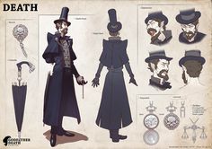 History Character Design, Character Board Design, Character Design Board, Concept Artist Portfolio, Feng Zhu Design, Feng Zhu, Steampunk Character, Nice Designs, Entertainment Design