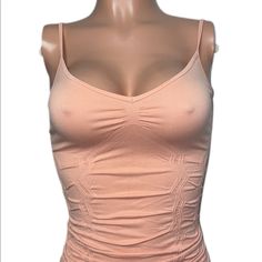 Sexy Pink, Solid, Sleeveless, Non-Adjustable Straps V-Neckline, Gathered Front Detail, Ribbed Back, Unlined, Super Stretchy, Fitted, Basic, Casual, Cami, Comfy, Undergarment Piece, Lounge, Activewear, Sportswear, Nylon/Spandex Comes In S/M & M/L Yoga & Work Out Tank Top Summer Low-cut Tank Top With Built-in Bra, Fitted Low-cut Tank Top With Built-in Bra, Stretch V-neck Bra With Adjustable Straps, Stretch V-neck Bra Friendly Camisole, Stretch Push-up Tops With Removable Bra Pads, Flirty V-neck Top With Built-in Bra, Summer Stretch Camisole With Medium Bust Support, Stretch Push-up Top With Medium Bust Support, Shapewear Camisole Tops With Removable Bra Pads