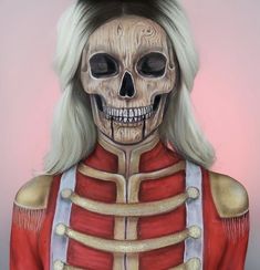 Creepy Christmas, 25 Days Of Christmas, Creative Makeup, Body Painting, Halloween Makeup, Dia De Muertos