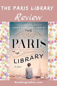 the paris library book review with an image of a woman sitting in front of flowers