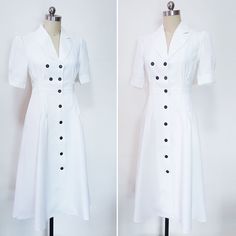 "DESCRIPTION Inspired by Kate Middleton's white shirtdress which she wore for Day 2 of Wimbledon 2019. It features small tuck pleats at the waist and a slightly puff sleeves. The peak lapel collar makes add to the uniqueness of this summer shirtdress. Comes with a detachable belt. **This is available as standard sizes only. It has been pre-made in limited pieces. Can also be custom made to your measurements at an additional cost. Please contact me. ----------------------------------------------- Kate Middleton White, Summer Dress Midi, Summer Dress White, Long Sleeve Chiffon Dress, Blue Silk Dress, Shirt Dress Summer, Mint Dress, Custom Dress, Georgette Dress