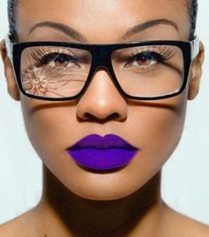 Blue Lipstick, Colour Splash, Bright Lips, Blue Lips, Purple Lips, Women Skin, Bold Lips, Looks Black