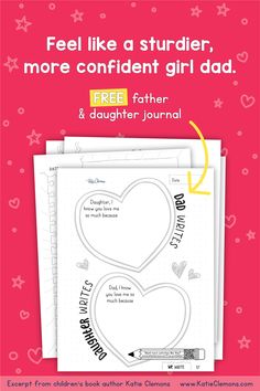 a valentine's day card with the text, feel like a studder more confident girl dad