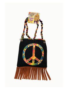 Hippie Hand Bag - costumesupercenter.com Decades Costumes, Hippie Accessories, Hippie Quotes, Hippie Halloween, Bags Online Shopping, Women Costumes, Hippie Peace, Hippie Costume, Halloween Bags