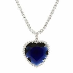 Titanic - The Heart of The Ocean The Heart Of The Ocean, Heart Shaped Diamond Pendant, Heart Of The Ocean, Titanic Ship, Blue Pendant Necklace, Expensive Diamond, Ocean Heart, Titanic Movie, Heart Choker Necklace