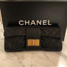 Description: Black With Gold Hardware Chanel Clutch Condition: Excellent Chanel Clutch, Gold Chanel, Chanel Bags, Chanel Bag, Gold Hardware, Limited Time, Chanel, Bag Lady, Gold