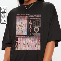 Kpop Short Sleeve Shirt With Graphic Print, Kpop Graphic Print Crew Neck Shirt, Kpop Style Graphic Design Short Sleeve Tops, Kpop Short Sleeve Tops With Graphic Design, Kpop Graphic Crew Neck Tops, Kpop Crew Neck Top For Concerts, Kpop Style Graphic Print Top For Concerts, Kpop Graphic Print Top For Concerts, Kpop Graphic T-shirt For Concert