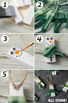 instructions to make an adorable snowman ornament