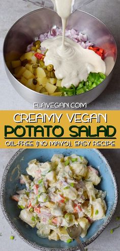 this creamy vegan potato salad is ready to be eaten