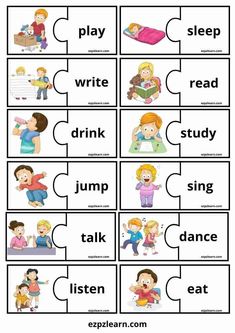 the words and pictures in this worksheet are for children to learn how to read