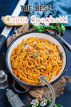 the best cajun spaghetti recipe in a bowl