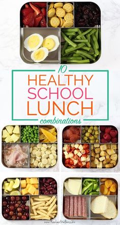 healthy school lunches with the title overlay