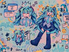 Miku And Friends, Hyperrealistic Art, Miku Hatsune Chibi, الفن الرقمي, Vocaloid Funny