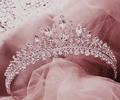 a tiara is sitting on top of a veil