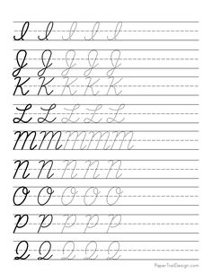 cursive handwriting worksheet with the letter p and d in black ink