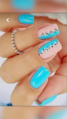 Smink Inspiration, Cute Gel Nails, Trendy Nail Art, Summer Nail, Fancy Nails, Short Acrylic Nails