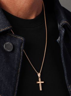 Men's Gold Cross Pendant Necklace - Medium size 14k gold plated over 316L Stainless Steel Bamboo style cross for Men - Jewelry gifts for Men Chain: 2mm Venetian Round Box. Chain: 316L Stainless Steel with 14k gold plating Pendant: 25mm x 15mm Pendant: 316L Stainless Steel with 14k gold plating Clasp: Lobster You can check the rest of our designs in our main shop page and don't forget to connect with us :) weareallsmith.etsy.com or on Instagram: http://instagram.com/weareallsmith (@weareallsmith) Gold Cross Pendant For Men, Prom Fits, Cross Pendant Necklace Men, Mens Gold Chain Necklace, Gold Pendants For Men, Mens Leather Necklace, Men Chain, Mens Chain, Gold Jewelry Gift