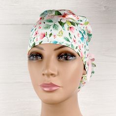 *A fabric pouch holds your ponytail securely with ribbon ties. This hat fits a lot or a little of hair, but fit's best with a ponytail! Just criss cross the ribbons on the bottom, pull them up & tie on the top. Hair is held securely for a comfy fit. *Fabric consists of 100% quilting cotton and is preshrunk. Ribbons are treated to prevent fraying. All seams are reinforced with a serger.*Shop all 3 of our surgical scrub hat styles! Our OR nurse caps are the best surgical caps for women who are sea Adjustable Pink Bandana As A Gift, Adjustable Pink Bandana As Gift, Adjustable Pink Bonnet As Gift, Cute Adjustable Hat With Bow, Adjustable Cotton Bonnet As Gift, Adjustable Pink Hat With Ribbon, Pink Adjustable Hat With Ribbon, Pink Adjustable Ribbon Hat, Cute Adjustable Bonnet As Gift