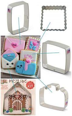 the cookie cutters are designed to look like they're made from different kinds of cookies