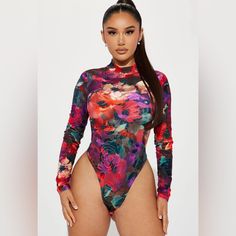 Fashion Nova ‘Take Me To Dinner’ Bodysuit Brand New W/O Tags .. Never Got A Chance To Wear It And It’s Unbelievably Gorgeous Size Medium, Stretch! * Sold Out Style! Multicolor Long Sleeve Swimwear For Party, Pink Long Sleeve Party Swimwear, Multicolor Long Sleeve Party Swimwear, Chic Fitted Purple Swimwear, Purple One-piece Party Swimwear, Purple Lined Swimwear For Parties, Purple Party Swimwear With Lined Body, Purple Bodysuit For Spring Beach Outings, Purple Beach Bodysuit For Spring