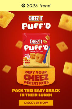 the cheez it puffed advertisement is shown